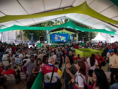 Una actividad del Foro de São Paulo que se celebra en Caracas. 