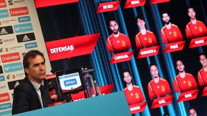 Lopetegui, durante el acto de presentación de la lista de España.