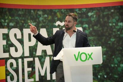 Abascal, durante un acto de partido en Ceuta.