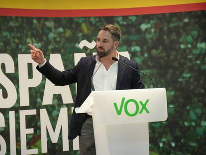 Abascal, durante un acto de partido en Ceuta.