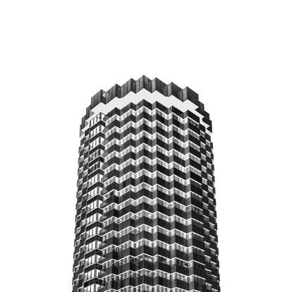La torre principal de Caixabank en Barcelona.
