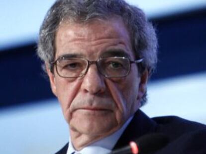 César Alierta, durante la junta de accionistas.