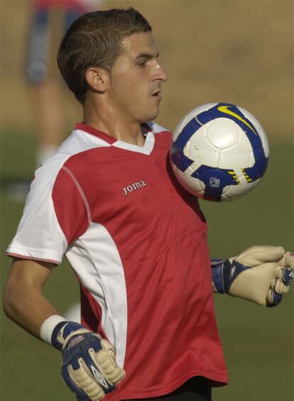 Javi Varas, durante un entrenamiento.