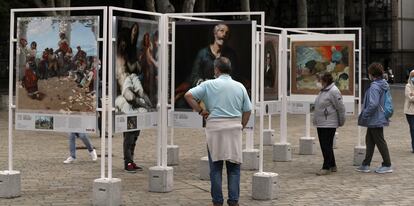 Exposición del museo de Bellas Artes de Bilbao en el arenal bilbaino.