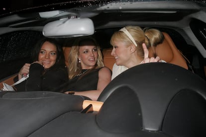 Britney Spears, Lindsey Lohan y Paris Hilton en una imagen de los 2000.