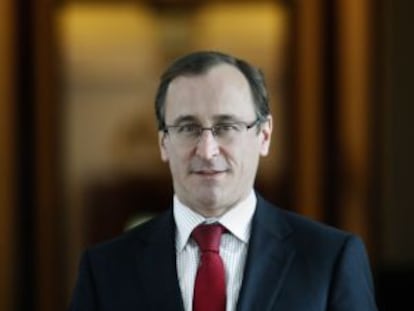 Alfonso Alonso, tras el pleno parlamentario de ayer.