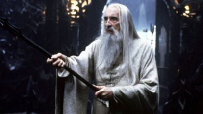 Christopher Lee, como Saruman en 'El señor de los anillos'.