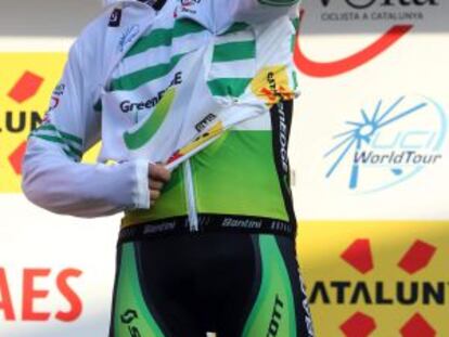 Albasini, con el jersey de líder de la Volta.