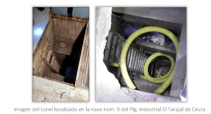 Registros de la nave industrial número 09 del polígono Alborán del Tarajal en Ceuta.