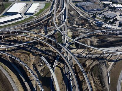 Intercambiador de la autopista I-35, que atraviesa el Estado de Texas, construido por Ferrovial.