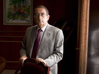 El presidente de Unipapel, Juan Antonio Lázaro, en la sede de la empresa en Tres Cantos (Madrid).