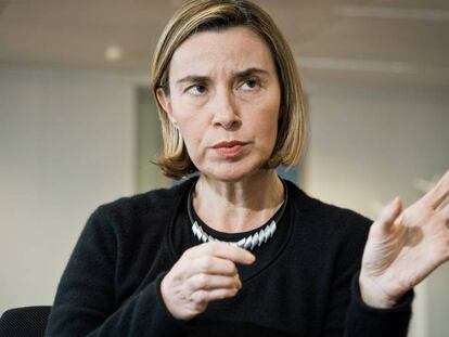 Federica Mogherini, en un momento de la entrevista.