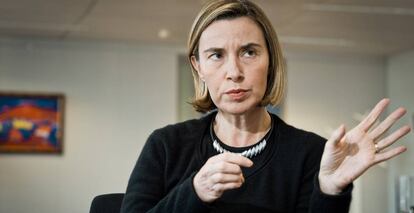 Federica Mogherini, en un momento de la entrevista.