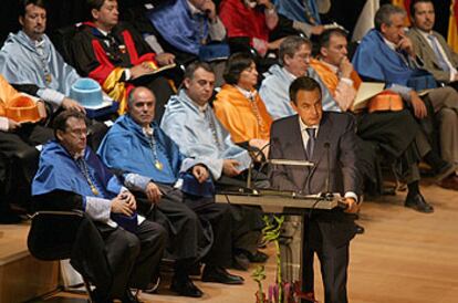 José Luis Rodríguez Zapatero, durante la inauguración del curso en la Universidad de Alicante.