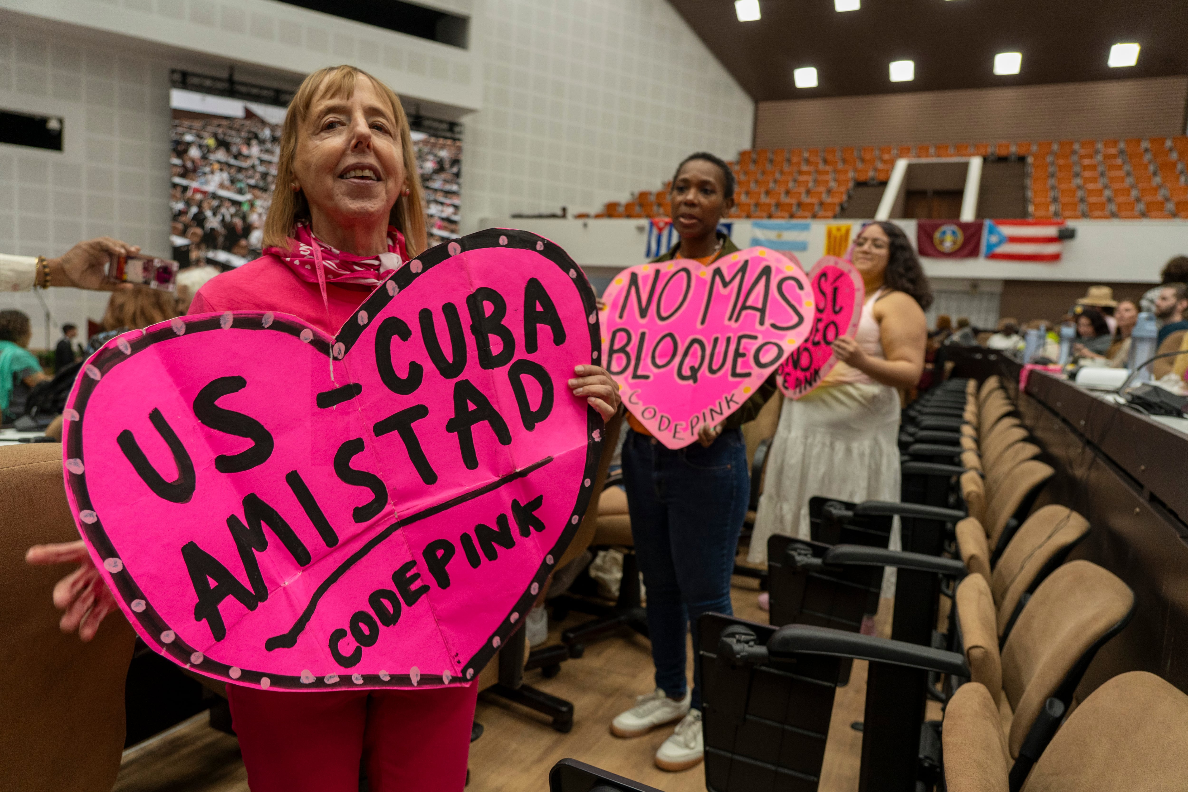 Activistas estadounidenses del 'Convoy Nuestra América'.