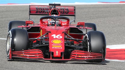 Leclerc, durante un entrenamiento este sábado.