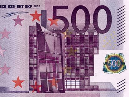 Un billete de 500 euros.