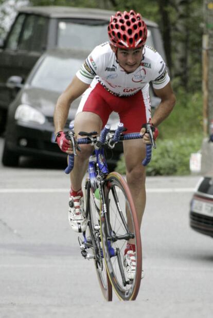 Óscar Sevilla, en la cronoescalada de la Volta de 2007.