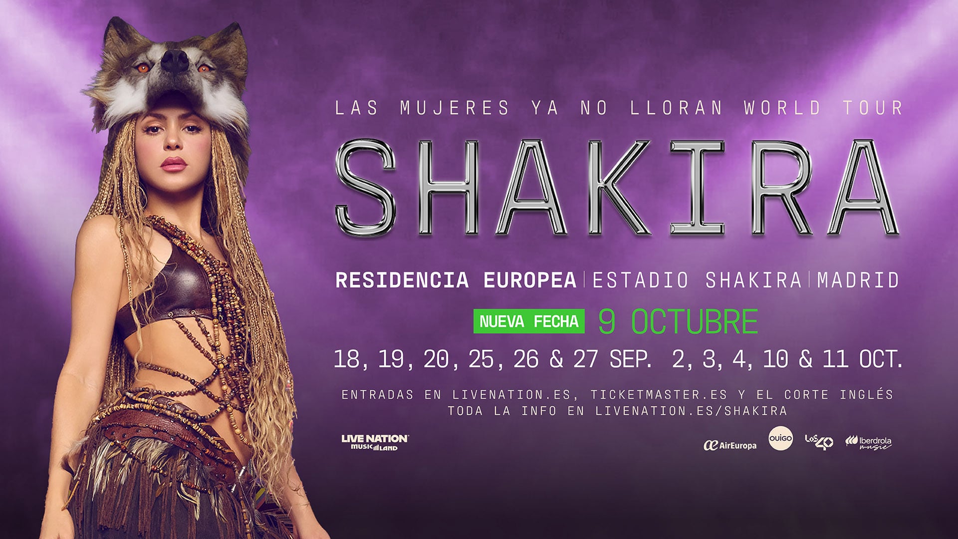El cartel de la última fecha anunciada por Shakira.