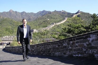 Mariano Rajoy, en la Gran Muralla china.