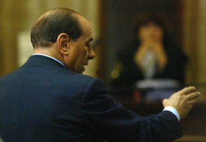 Silvio Berlusconi, durante su comparecencia del pasado lunes ante un tribunal de Milán.