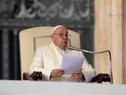 El papa Francisco, durante la audiencia general en la plaza de San Pedro del Vaticano, el pasado miércoles.