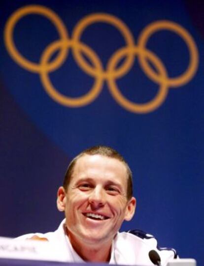 Armstrong, durante una rueda de prensa en los Juegos de Sidney