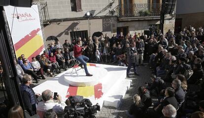 El líder de Ciudadanos, Albert Rivera, en un acto en Alsasua. 