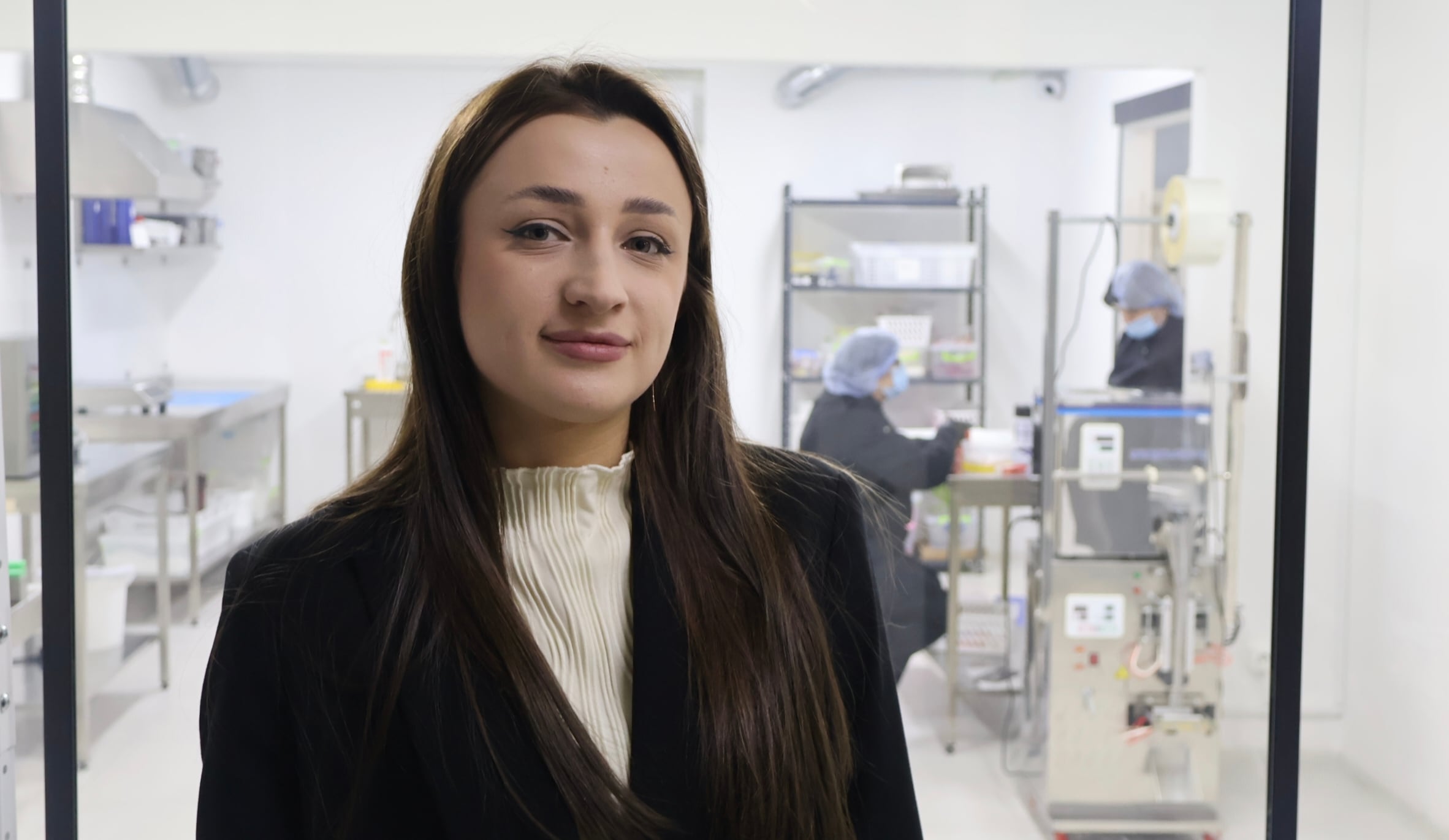 Viktoria Glushchak, directiva del fabricante ucranio de dentífrico MFT.