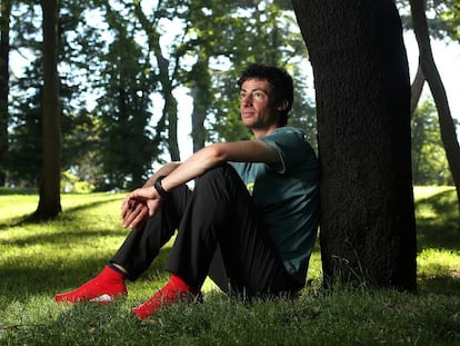 Kilian Jornet, al Parc del Retiro, a Madrid.