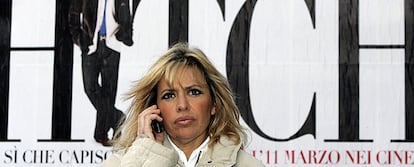 Alessandra Mussolini, durante una protesta en Roma en 2005.