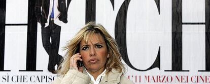 Alessandra Mussolini, durante una protesta en Roma en 2005.