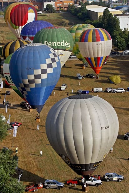 Globos en un festival celebrado en Igualada (Barcelona).