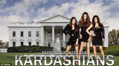 Meme de las hermanas Kardashian en la Casa Blanca.