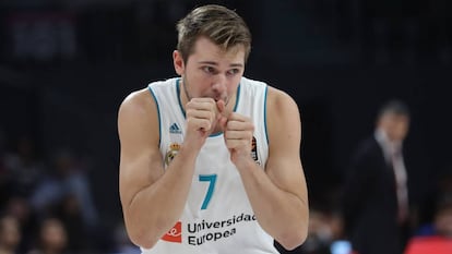 Doncic en el partido de Euroliga entre el Madrid y el Efes.