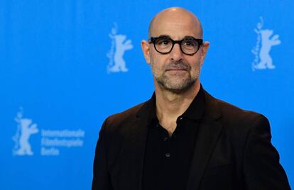 Stanley Tucci, en la rueda de prensa de 'Final Portrait', en Berlín.