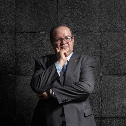 Leonardo Lomelí, rector de la Universidad Nacional Autónoma de México, en la torre de rectoría en Ciudad de México el 21 de mayo del 2024.