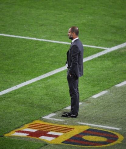 Guardiola, durante el último partido con el Málaga.