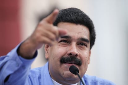 Nicolás Maduro at an event in Miraflores Palace.