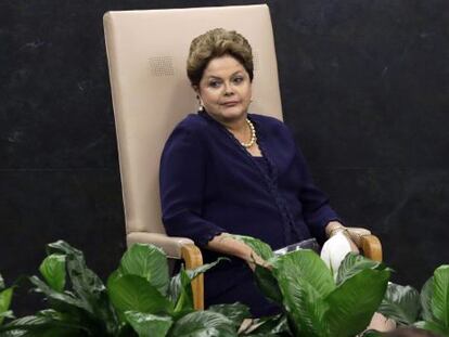 Dilma Rousseff aguarda su turno para intervenir ante la Asamblea General de la ONU.