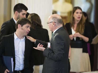 Axel Kicillof y H&eacute;ctor Timerman durante la sesi&oacute;n de la OEA.