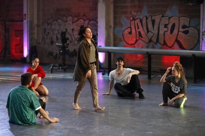 Ensayo de una coreografía en 'Fama'.