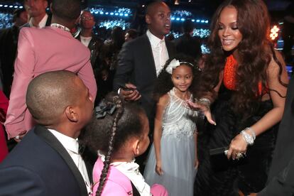 Rihanna también pasó a saludar.