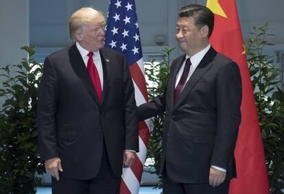 Donald Trump, presidente de EE UU y Xi Jinping, presidente chino. 