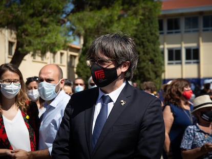 Carles Puigdemont, el pasado 16 de julio en un acto en Elna, (Francia).