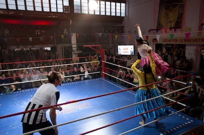 Las Cholitas Luchadoras en octubre en Madrid.