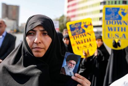 Una iraní, en una manifestación contra EE UU el mes pasado.