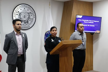 Sandra Luz Valdovinos durante una conferencia de prensa en Chilpancingo, el pasado 18 de diciembre.