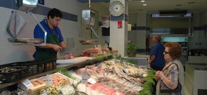 Pescadería de Madrid.