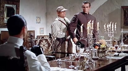 James Bond, tras la cena con el Doctor No, en la primera película de la saga, 'Agente 007 contra el Dr. No'.